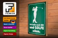 Holzschild Spruch 30x40cm Ich habe noch Sex und golfe
