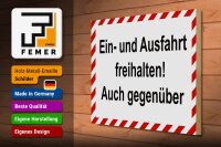 Holzschild Parken 40x30cm Ein- und Ausfahrt freihalten