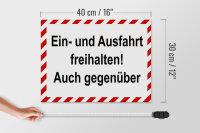 Holzschild Parken 40x30cm Ein- und Ausfahrt freihalten