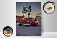 Holzschild Auto 30x40cm Oldtimer El Camino breakfast lunch