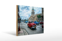 Holzschild Auto 40x30cm Oldtimer Cuba Havana Schild
