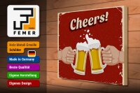 Holzschild Alkohol 40x30cm Beer Cheers Bier