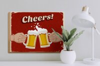 Holzschild Alkohol 40x30cm Beer Cheers Bier