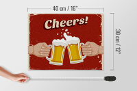 Holzschild Alkohol 40x30cm Beer Cheers Bier