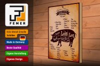 Holzschild Metzger 30x40cm Pork cuts Organic free Schwein