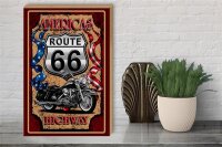 Holzschild Motorrad 30x40cm Americas Route 66 highway