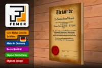Holzschild Vater 30x40cm Urkunde bester Vater der Welt