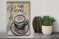Holzschild Paris 30x40cm Eiffelturm Kaffee Tasse Cafe