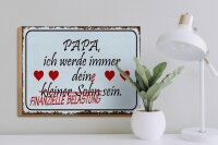 Holzschild Spruch 40x30cm Papa ich werde dein kleiner Sohn