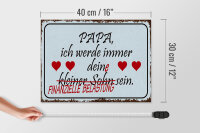 Holzschild Spruch 40x30cm Papa ich werde dein kleiner Sohn