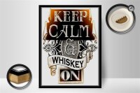 Holzschild Spruch 30x40cm Keep Calm Whiskey on
