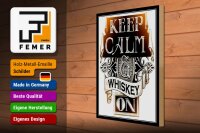Holzschild Spruch 30x40cm Keep Calm Whiskey on