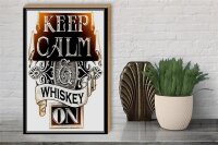 Holzschild Spruch 30x40cm Keep Calm Whiskey on