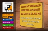 Holzschild Spruch 40x30cm ich habe mit meinem Mann Plan