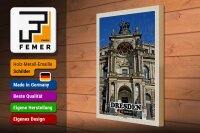 Holzschild Städte Dresden Zwinger Architektur 30x40cm