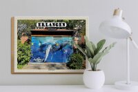 Holzschild Städte Erlangen Graffiti Streetart 40x30cm