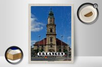 Holzschild Städte Erlangen Hugenotten Kirche 30x40cm
