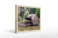 Holzschild Städte Minden Schiffsmühle Fluss...