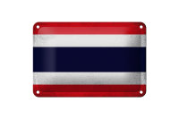 Blechschild Flagge Thailand 18x12cm Flag Thailand Vintage...