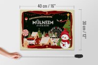 Holzschild Weihnachten Grüße MÜLHEIM AN DER RUHR  40x30cm