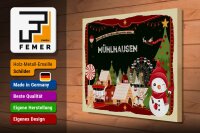 Holzschild Weihnachten Grüße MÜHLHAUSEN Geschenk  40x30cm