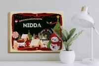Holzschild Weihnachten Grüße NIDDA Geschenk FEST  40x30cm
