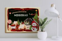 Holzschild Weihnachten Grüße NIDDERAU Geschenk  40x30cm