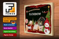 Holzschild Weihnachten Grüße RATHENOW Geschenk  40x30cm