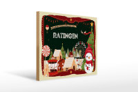 Holzschild Weihnachten Grüße RATINGEN Geschenk...