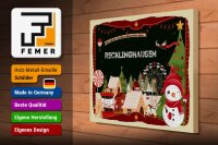 Holzschild Weihnachten Grüße aus RECKLINGHAUSEN Geschenk  40x30cm
