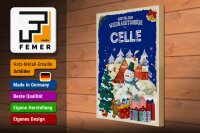 Holzschild Weihnachtsgrüße CELLE Geschenk Fest  30x40cm