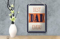 Blechschild Spruch 12x18cm best DAD ever bester Vater Geschenk Schild