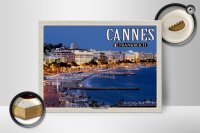 Holzschild Reise 40x30cm Cannes Frankreich Promenade la Croisette
