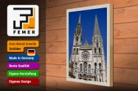 Holzschild Reise 30x40cm Chartres Frankreich Kathedrale
