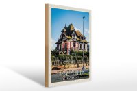 Holzschild Reise 30x40cm Deauville Frankreich Historisches Haus