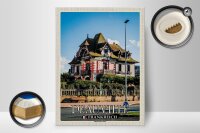 Holzschild Reise 30x40cm Deauville Frankreich Historisches Haus
