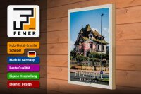 Holzschild Reise 30x40cm Deauville Frankreich Historisches Haus