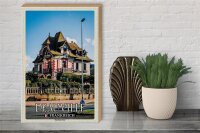 Holzschild Reise 30x40cm Deauville Frankreich Historisches Haus