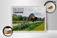 Holzschild Reise 40x30cm Paris Frankreich Jardin des Tuileries Park