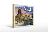 Holzschild Reise 40x30cm Kreta Griechenland Knossos Palast