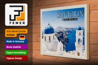 Holzschild Reise 40x30cm Santorin Griechenland Imerovigli Inseln
