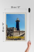 Holzschild Reise 30x40cm Fuerteventura Spanien Punta de Jandia