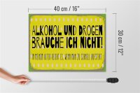 Holzschild 40x30cm und Drogen brauche ich nicht