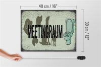 Holzschild Hinweis 40x30cm Meetingraum Toilette Hund