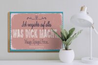 Holzschild Spruch 40x30cm verzichte auf Waage Spiegel Fotos