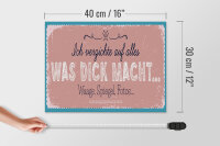 Holzschild Spruch 40x30cm verzichte auf Waage Spiegel Fotos
