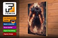 Holzschild 20x30cm Erwachter Feuer Fluchgeist