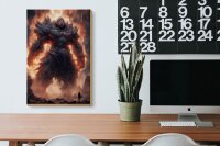 Holzschild 20x30cm Erwachter Feuer Fluchgeist