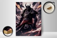 Holzschild 20x30cm Finsterer Samurai