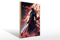 Holzschild 20x30cm Finsterer Samurai Wilderer